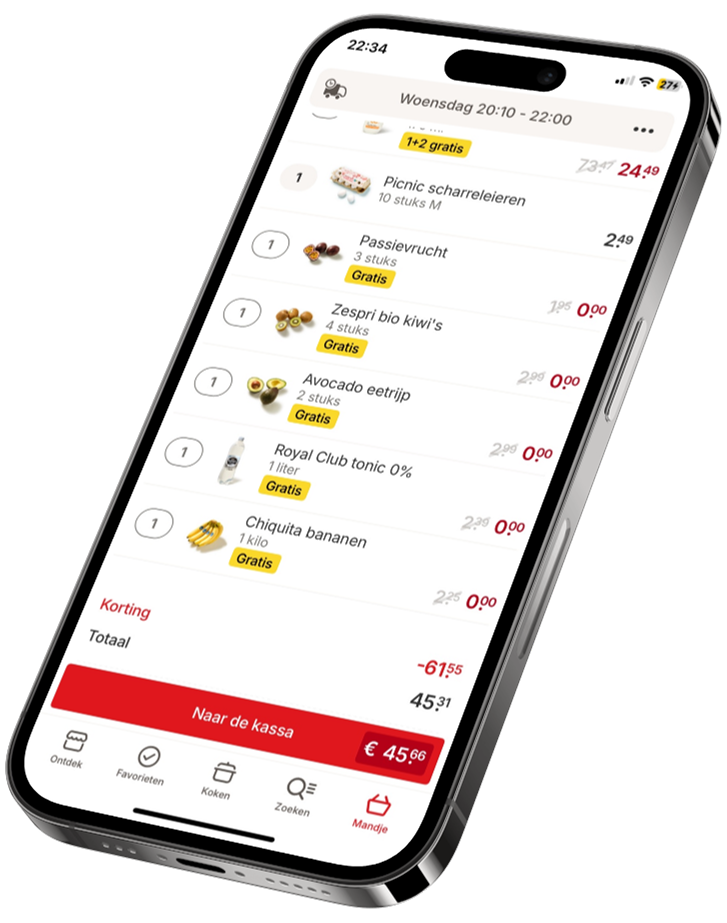Picnic app op iPhone - boodschappen bestellen met kortingscode